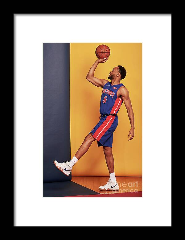 Bruce Brown Framed Print featuring the photograph 2018 Nba Rookie Photo Shoot #51 by Jennifer Pottheiser