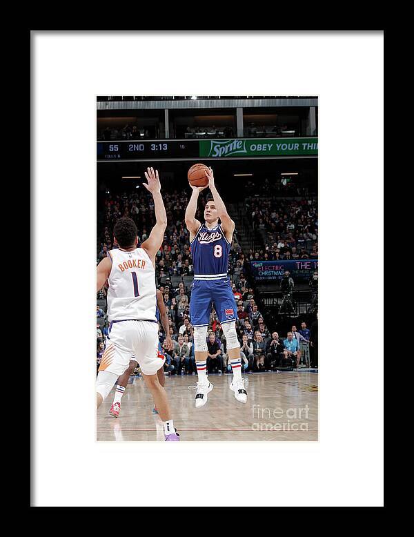Bogdan Bogdanovic Framed Print featuring the photograph Phoenix Suns V Sacramento Kings by Rocky Widner