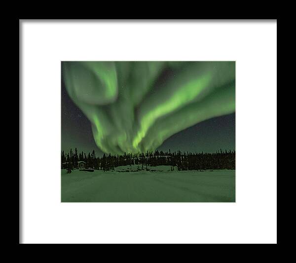 Aurora Borealis Framed Print featuring the photograph Northern Lights #52 by Laura Hedien