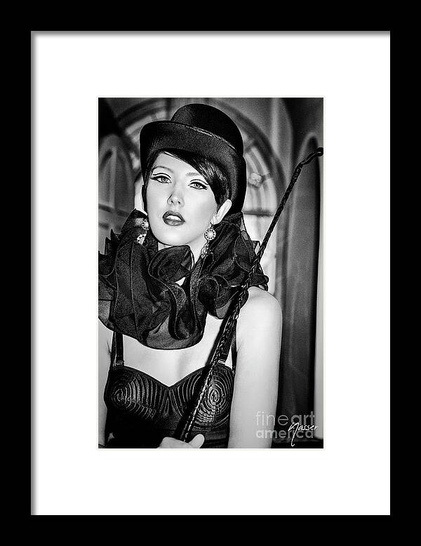 Attitude Framed Print featuring the photograph 5251 Foxy Lady Natasha Z by Amyn Nasser