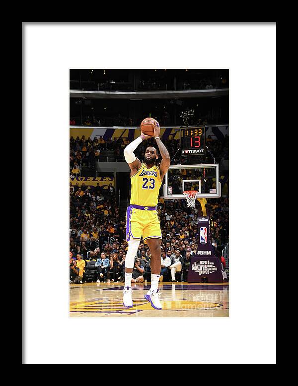 Lebron James Framed Print featuring the photograph Lebron James #56 by Andrew D. Bernstein