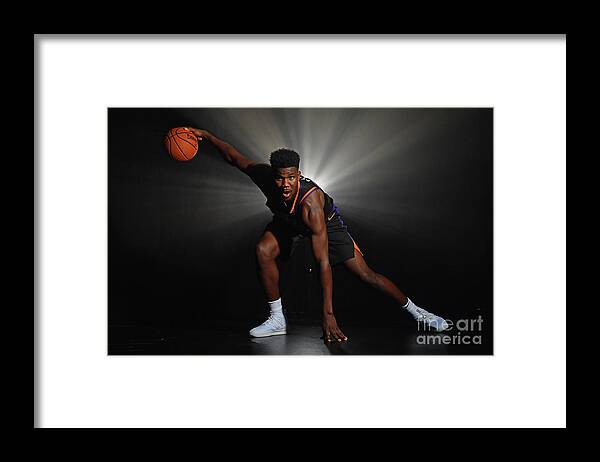Deandre Ayton Framed Print featuring the photograph 2018 Nba Rookie Photo Shoot #57 by Jesse D. Garrabrant