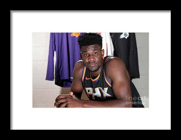 Deandre Ayton Framed Print featuring the photograph 2018 Nba Rookie Photo Shoot #57 by Nathaniel S. Butler