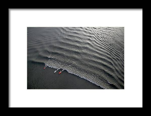 Tidal Bore Framed Print featuring the photograph Feature - Bore Tide Surfing In Alaska #58 by Streeter Lecka