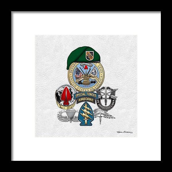 ‘u.s. Army Special Forces’ Collection By Serge Averbukh Framed Print featuring the digital art 5th Special Forces Group Vietnam - Green Berets Special Edition by Serge Averbukh