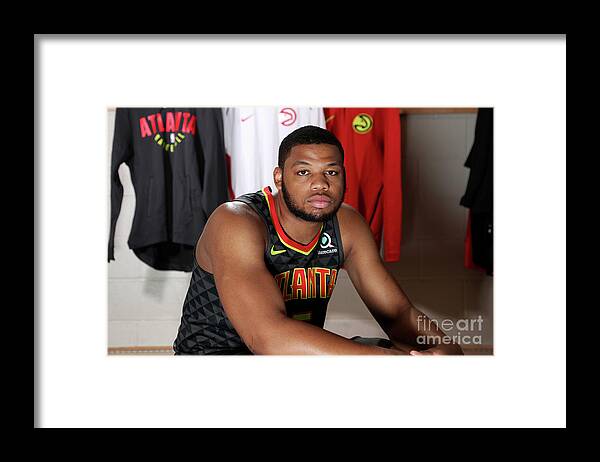 Omari Spellman Framed Print featuring the photograph 2018 Nba Rookie Photo Shoot by Nathaniel S. Butler