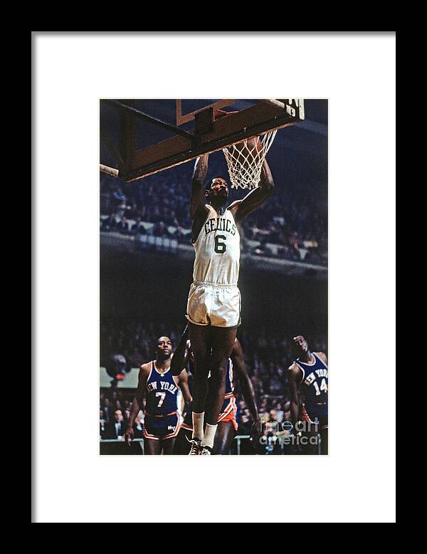 Nba Pro Basketball Framed Print featuring the photograph Boston Celtics - Bill Russell by Dick Raphael