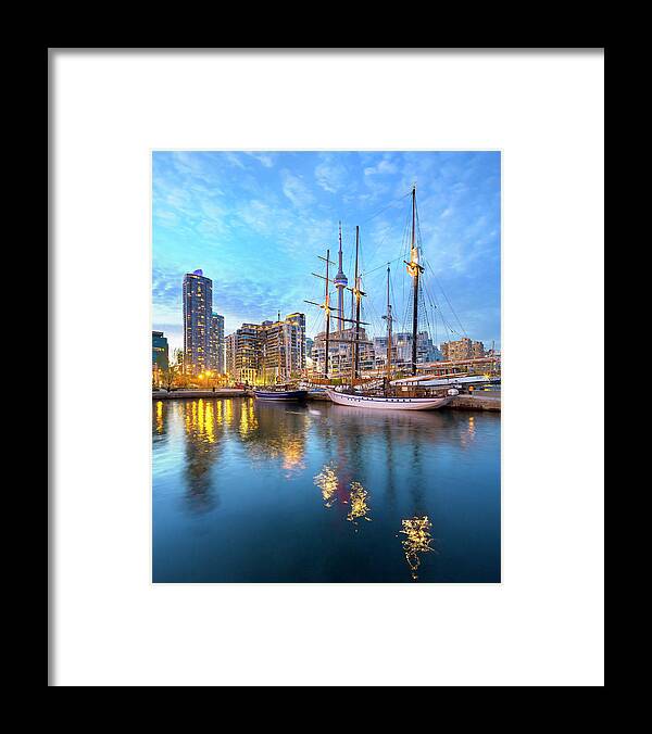 Estock Framed Print featuring the digital art Canada, Toronto, Marina Quay West #6 by Pietro Canali
