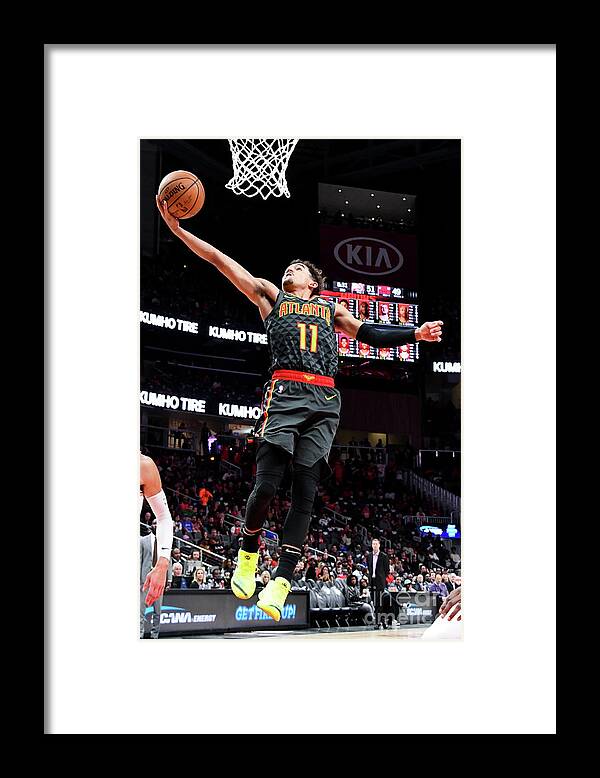 Trae Young Framed Print featuring the photograph Chicago Bulls V Atlanta Hawks #6 by Scott Cunningham