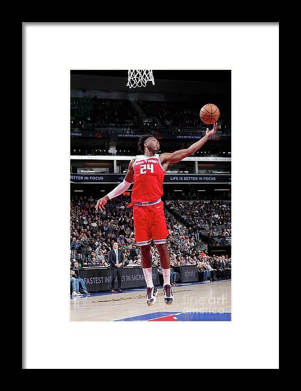 Buddy Hield Framed Print featuring the photograph Chicago Bulls V Sacramento Kings by Rocky Widner