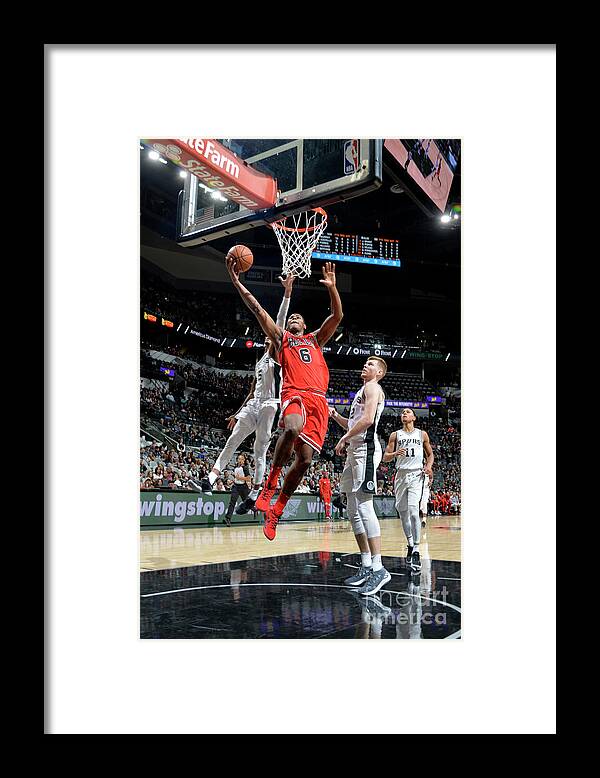 Cristiano Felicio Framed Print featuring the photograph Chicago Bulls V San Antonio Spurs by Mark Sobhani