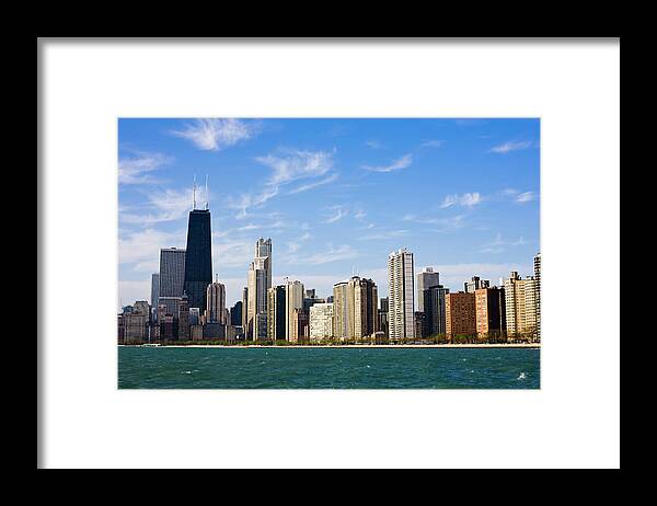 Lake Michigan Framed Print featuring the photograph Chicago Cityscape #6 by Fraser Hall
