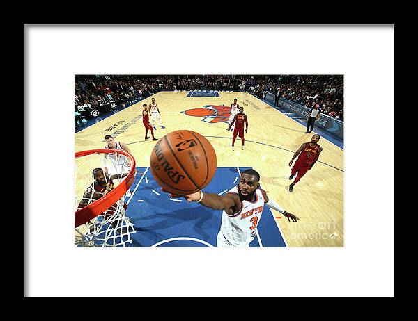 Tim Hardaway Jr. Framed Print featuring the photograph Cleveland Cavaliers V New York Knicks by Nathaniel S. Butler