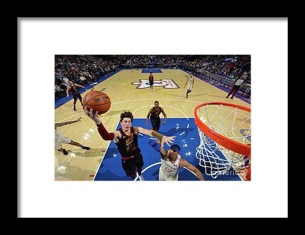 Cedi Osman Framed Print featuring the photograph Cleveland Cavaliers V Philadelphia 76ers by Jesse D. Garrabrant