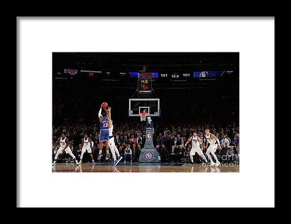 Nba Pro Basketball Framed Print featuring the photograph Dallas Mavericks V New York Knicks by Nathaniel S. Butler