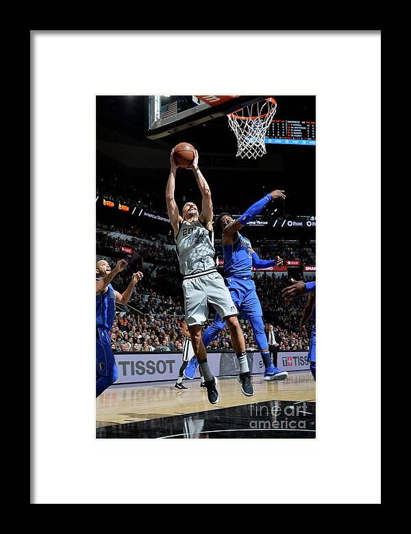 Nba Pro Basketball Framed Print featuring the photograph Dallas Mavericks V San Antonio Spurs by Mark Sobhani