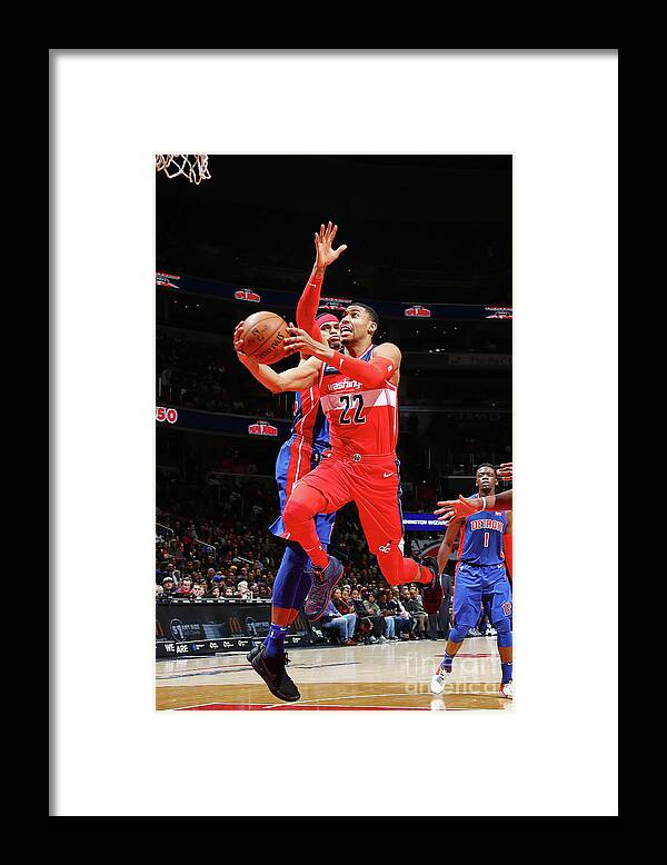 Otto Porter Jr Framed Print featuring the photograph Detroit Pistons V Washington Wizards by Ned Dishman