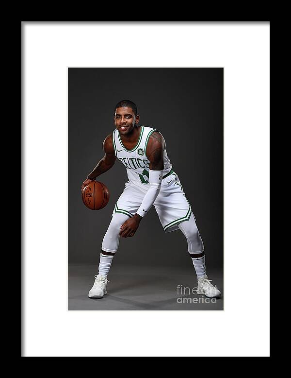 Nba Pro Basketball Framed Print featuring the photograph Kyrie Irving Boston Celtics Portraits by Brian Babineau