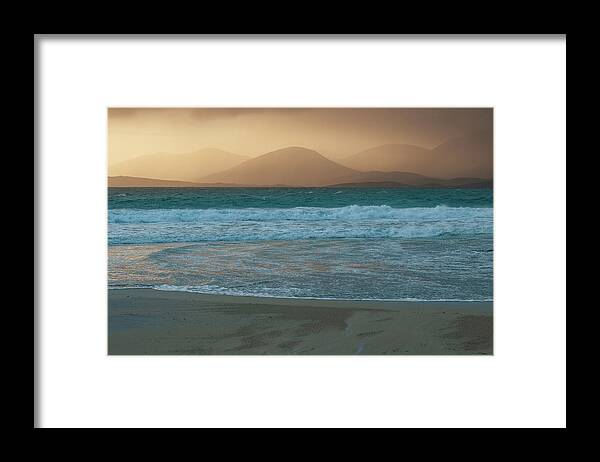 Luskentyre Beach Framed Print featuring the mixed media Luskentyre #6 by Smart Aviation