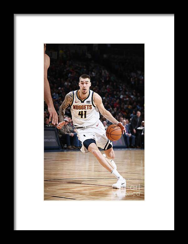Nba Pro Basketball Framed Print featuring the photograph Milwaukee Bucks V Denver Nuggets by Garrett Ellwood