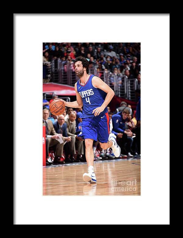 Milos Teodosic Framed Print featuring the photograph New York Knicks V La Clippers #6 by Andrew D. Bernstein
