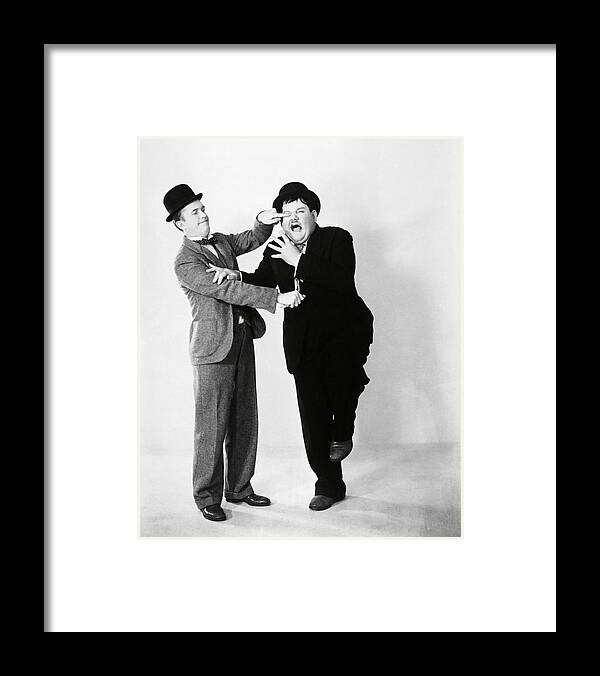 Oliver Hardy Framed Print featuring the photograph Oliver Hardy . Stan Laurel . #6 by Album
