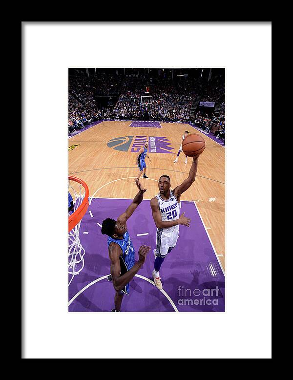 Nba Pro Basketball Framed Print featuring the photograph Orlando Magic V Sacramento Kings by Rocky Widner