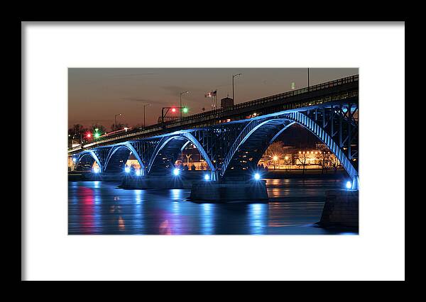 Outter Harbor Framed Print featuring the photograph Peace Bridge #6 by Dave Niedbala