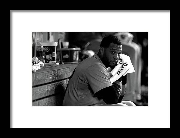 American League Baseball Framed Print featuring the photograph Seattle Mariners V Miami Marlins by Mike Ehrmann