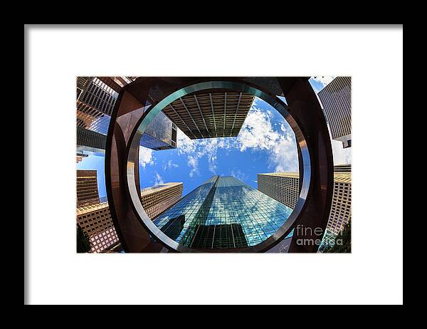 Abstract Framed Print featuring the photograph Skyscrapers by Raul Rodriguez