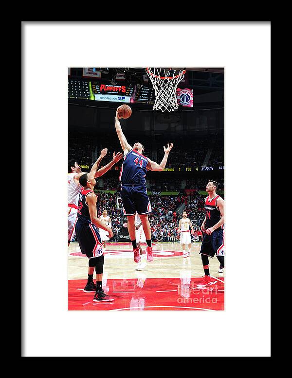 Bojan Bogdanovic Framed Print featuring the photograph Washington Wizards V Atlanta Hawks - by Scott Cunningham