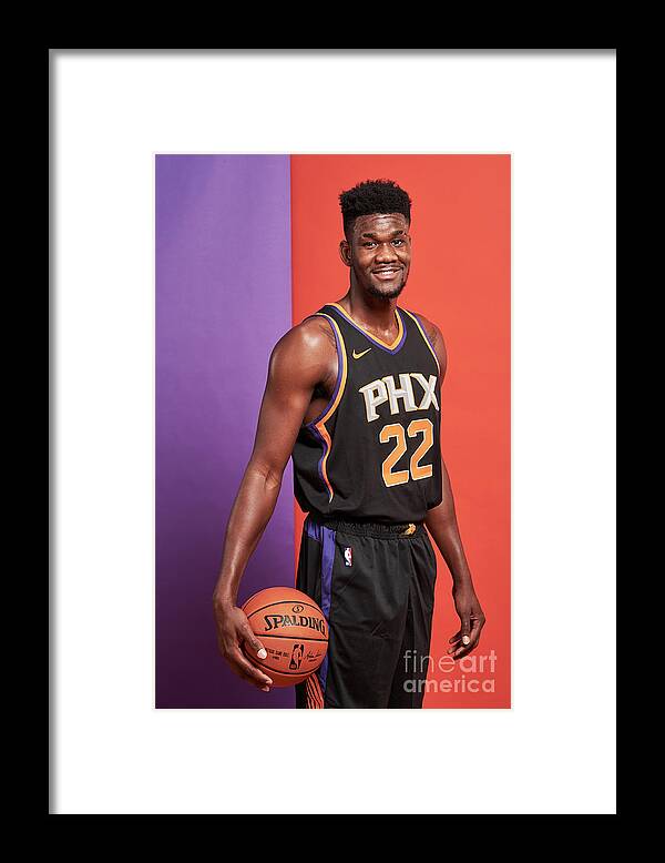 Deandre Ayton Framed Print featuring the photograph 2018 Nba Rookie Photo Shoot by Jennifer Pottheiser