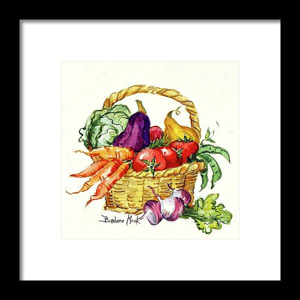 600 Vegetable Basket Framed Print featuring the painting 600 Vegetable Basket by Barbara Mock