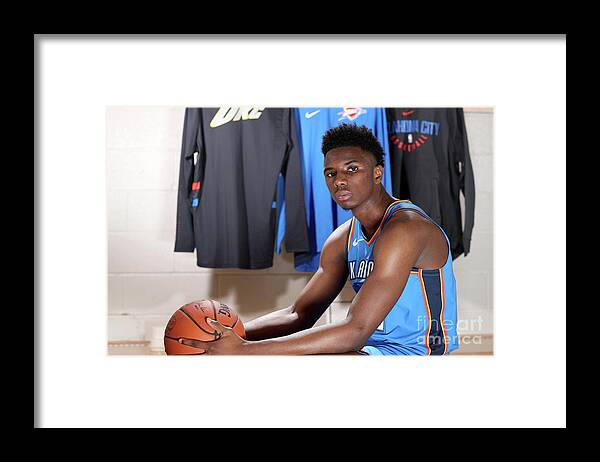 Hamidou Diallo Framed Print featuring the photograph 2018 Nba Rookie Photo Shoot by Nathaniel S. Butler