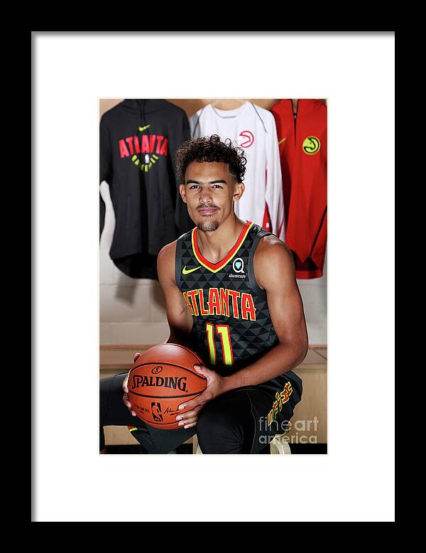 Trae Young Framed Print featuring the photograph 2018 Nba Rookie Photo Shoot by Nathaniel S. Butler