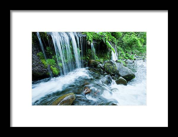 Scenics Framed Print featuring the photograph Cascading Water #7 by Ooyoo