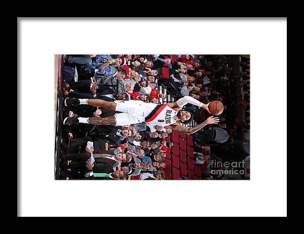 Nba Pro Basketball Framed Print featuring the photograph Charlotte Hornets V Portland Trail by Sam Forencich