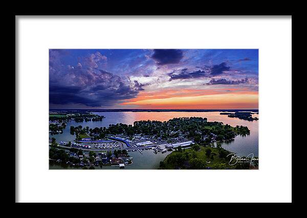  Framed Print featuring the photograph Indian Lake Sunset #7 by Brian Jones