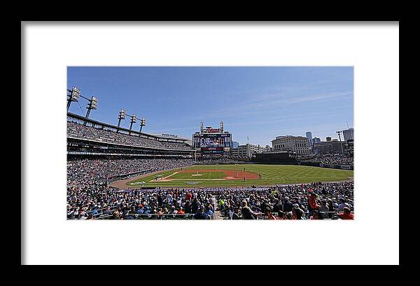 American League Baseball Framed Print featuring the photograph Kansas City Royals V Detroit Tigers by Leon Halip