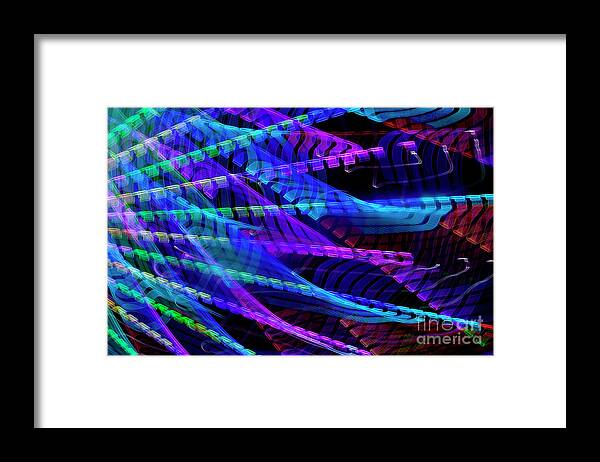 Art Effect Framed Print featuring the photograph Lights in Motion #7 by Anthony Totah