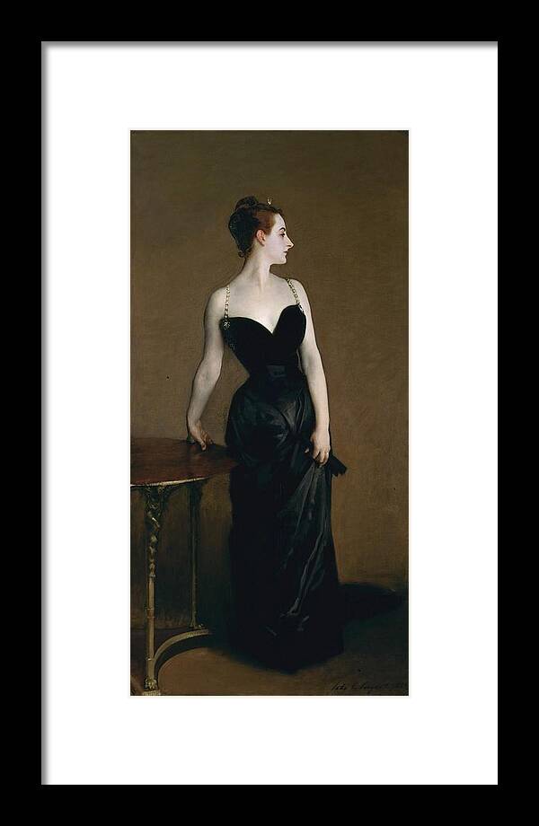 Portrait Framed Print featuring the painting Madame X by John Singer Sargent