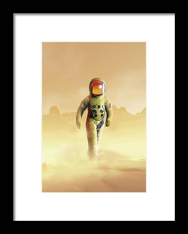 Concepts & Topics Framed Print featuring the digital art Mars Exploration, Artwork #7 by Victor Habbick Visions