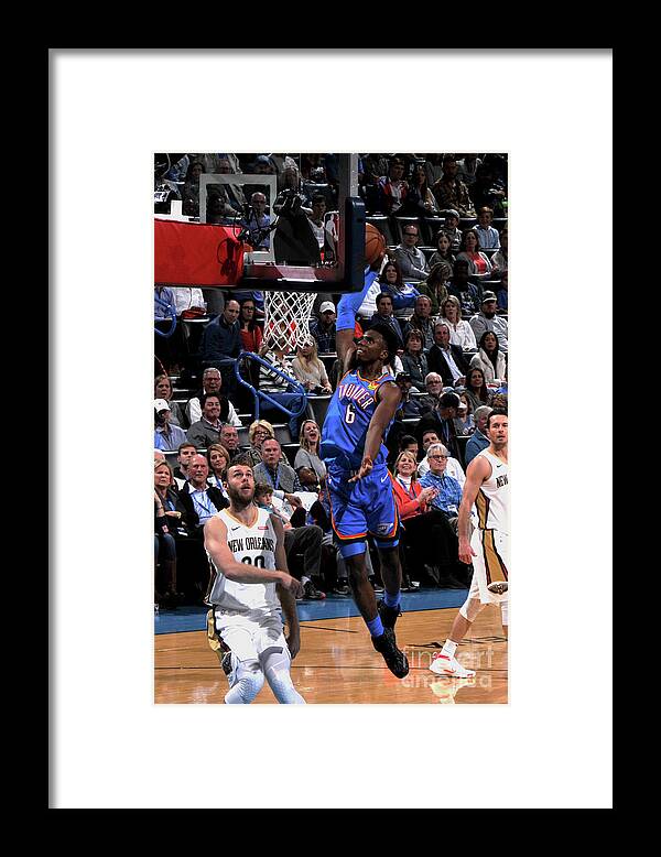 Nba Pro Basketball Framed Print featuring the photograph New Orleans Pelicans V Oklahoma City by Bill Baptist