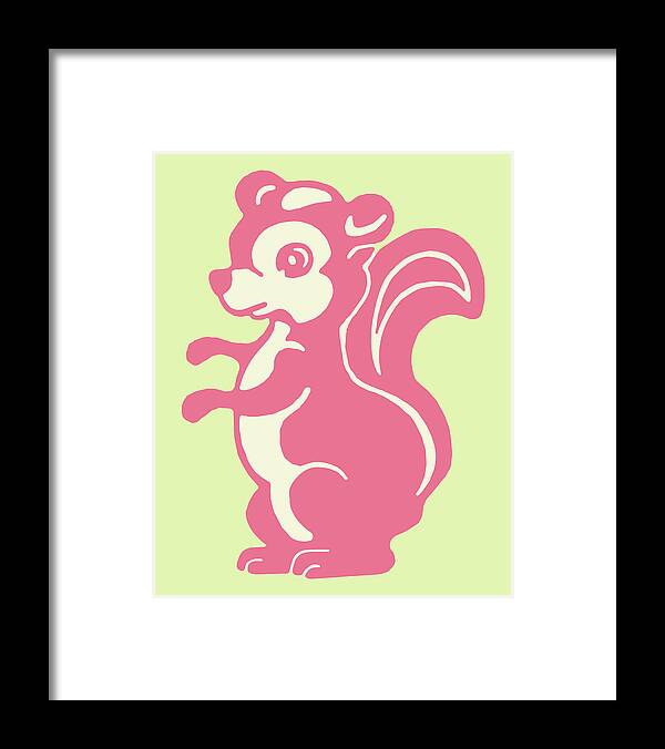 Animal Framed Print featuring the drawing Skunk #7 by CSA Images