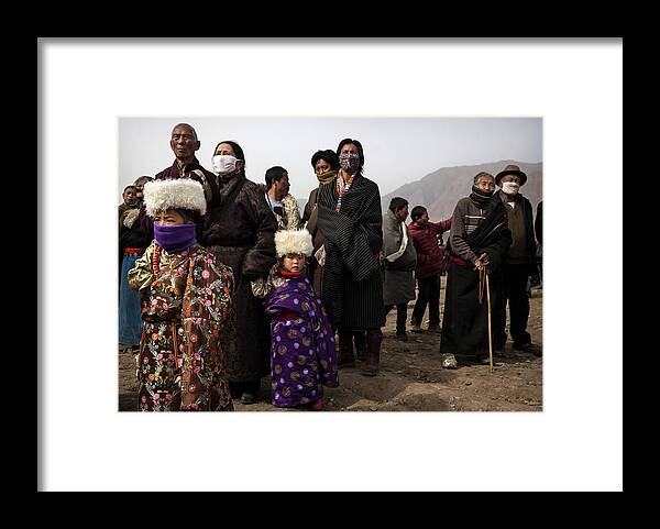 Gansu Province Framed Print featuring the photograph Tibetan Buddhists Celebrate Religion #7 by Kevin Frayer