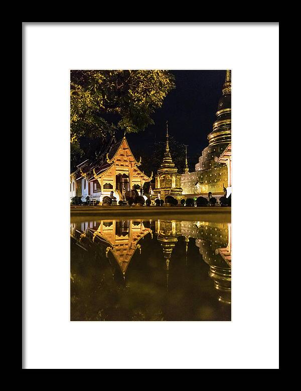 Thailand Framed Print featuring the photograph Wat Prasing, Famous Temple In Chiang Mai, Thailand. #7 by Cavan Images