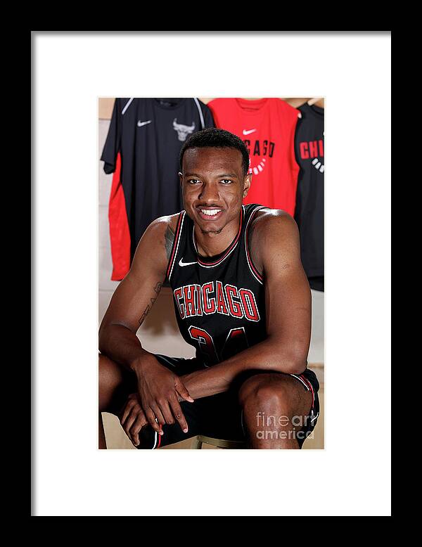 Wendell Carter Jr Framed Print featuring the photograph 2018 Nba Rookie Photo Shoot #77 by Nathaniel S. Butler