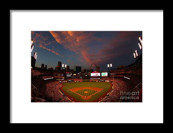 American League Baseball Framed Print featuring the photograph Atlanta Braves V St Louis Cardinals by Dilip Vishwanat