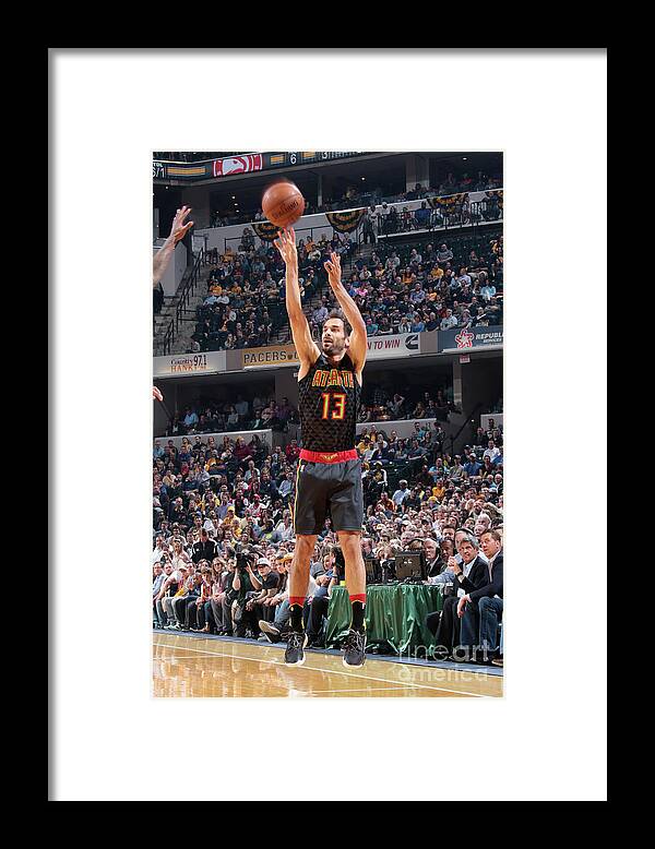 Nba Pro Basketball Framed Print featuring the photograph Atlanta Hawks V Indiana Pacers by Ron Hoskins