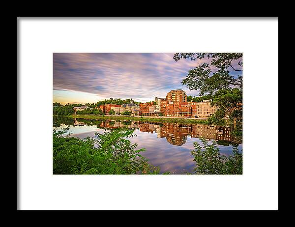 Trees Framed Print featuring the photograph Augusta, Maine, Usa Skyline #8 by Sean Pavone